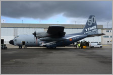 C-130H Hercules - CH-01 - Décoration 50 ans de service à la FaéB.