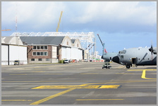 Le hangar A400M en construction